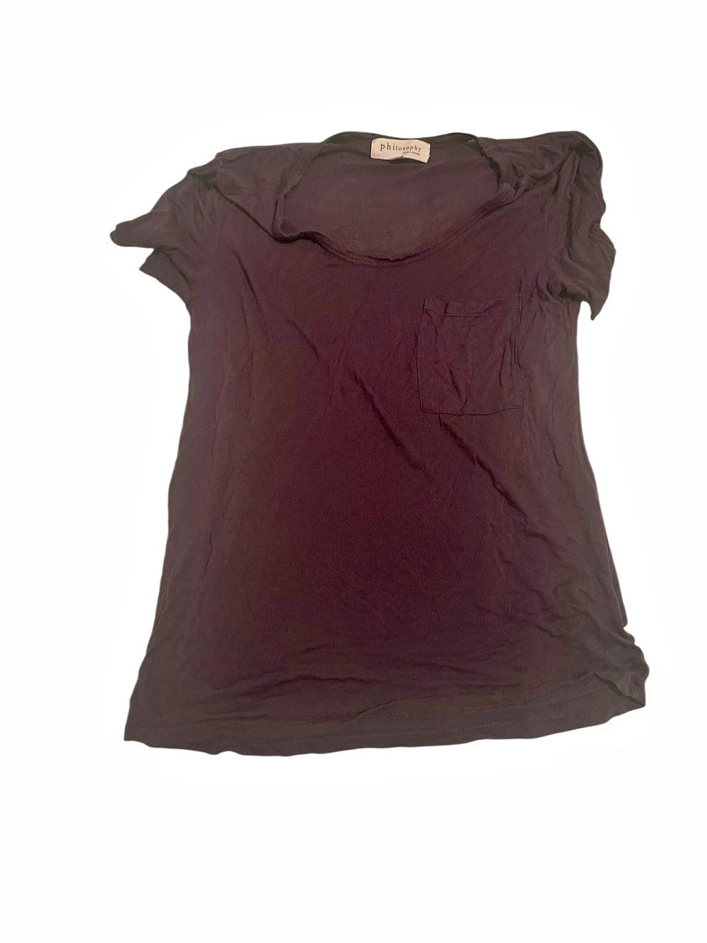 Philosophy Short Sleeve Modal Tee in Purple Size XS Like New